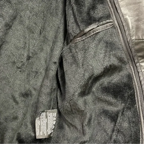 Nexus Men’s Genuine Leather Black Jacket with removable faux fur Liner XL - Picture 4 of 7